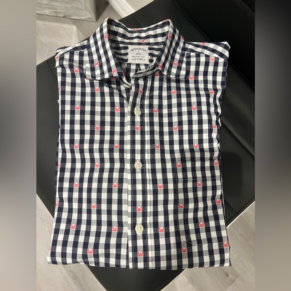 Men’s Brooks Brothers Crab Plaid Print Shirt